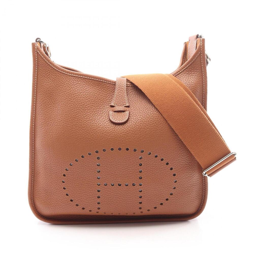 Hermes Evelyne 3 Trois PM Gold Shoulder Bag/Handbag, Taurillon Clemence Leath...